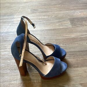Elegant Blue High Heel Sandals